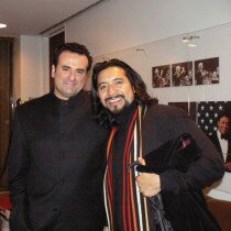 with baritone Luis Ledesma | Backstage at Avery Fisher Hall following the 2006 Gala Concert of the Richard Tucker Music Foundation