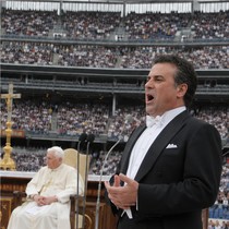 Singing Panis Angelicus before the Pope Papal Mass, Yankee Stadium, New York, April 20, 2008