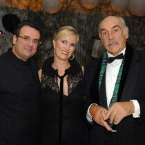 with Wilma and actor Sean Connery | Gala reception following the Met's season-opening "Madama Butterfly" | September 25, 2006
