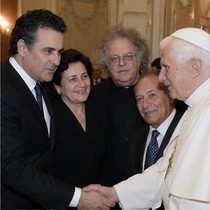 Audience with Pope Benedict XVI | Marcello, Wilma, Michele and Gerard Andrè with the Pope, New York | April 20, 2008