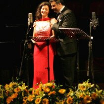 In concert with soprano, Anna Laura Longo | Giordani's 20th Anniversary Concert, Teatro Massimo Bellini, Catania, March 2006 | Photo: Courtesy of Teatro Massimo Bellini