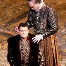 As Gabriele Adorno, with Ferruccio Furlanetto as Jacopo Fiesco in "Simon Boccanegra", Metropolitan Opera, 2007