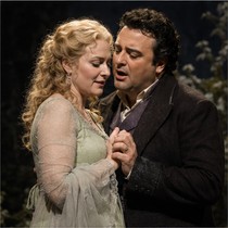 as Gabriele Adorno with Adrianne Pieczonka as Amelia and Placido Domingo as Boccanegra in "Simon Boccanegra", Metropolitan Opera, New York, 2010
