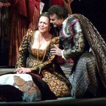 as Gabriele Adorno with Adrianne Pieczonka as Amelia and Placido Domingo as Boccanegra in "Simon Boccanegra", Metropolitan Opera, New York, 2010